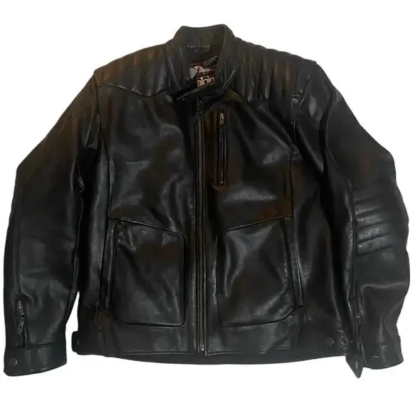 Alpine Stars Buffalo Leather Crazy Eight Padded Motorcycle Jacket - Picture 1 of 10